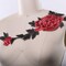 Red Color Embroidered 3D Flower Patch Iron On for Costume and Clothing